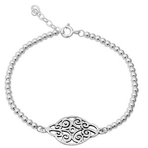 925 Sterling Silver beaded Bracelet